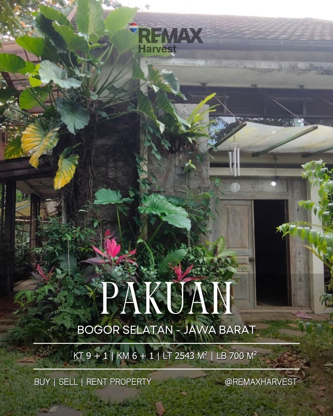Rumah Tanah Kebun Luas Pakuan Bogor Selatan